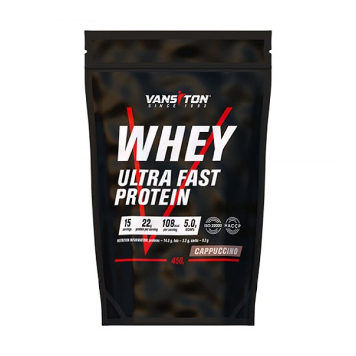 Протеїн Vansiton Whey Ultra Fast Protein Капучино, в порошку, 450 г